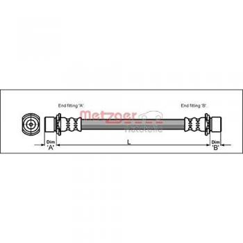 Tuyau de frein flexible METZGER 4111431
