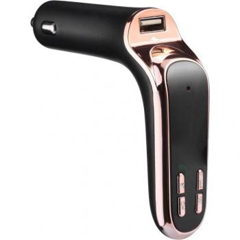 Hands‑Free Car FM Transmitter, Built‑In LCD, Bluetooth Audio, MP3 Support, 5V/2.5A Charging Plug
