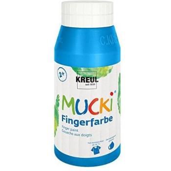 Kreul Mucki Parabenfreie Fingerfarbe in Blau, 750 ml