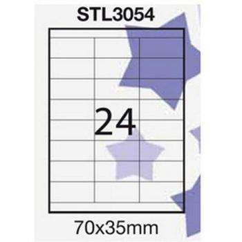 Starline Bianche Permanenti 70 x 35 mm (24 etichette/foglio),