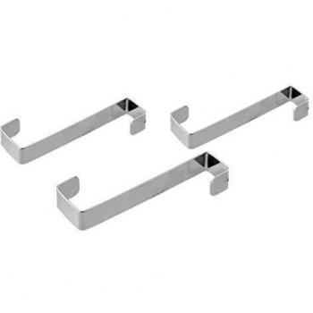 Ganci Fackelmann Tecno per porta e armadio in acciaio inox grigio
