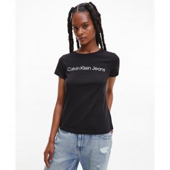 Calvin Klein Jeans Minimal Logo Damen T-Shirt schwarz