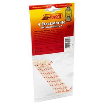Windlicht Ersatzdocht 4er-Set, für Öllampe, Baumwolle, 10 cm
