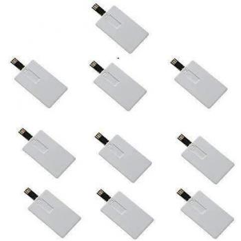 Weißes Kreditkarten‑USB‑Speichermodul 8 GB – Pack von 10