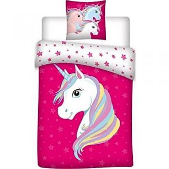 Housse de couette Licorne Rose 135x200 cm