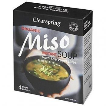 Sopa Orgánica de Miso con Algas Clearspring, 40 g