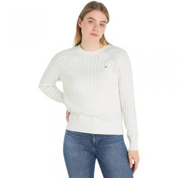 Tommy Hilfiger Rundhalspullover »CO CABLE C-NK SWEATER«