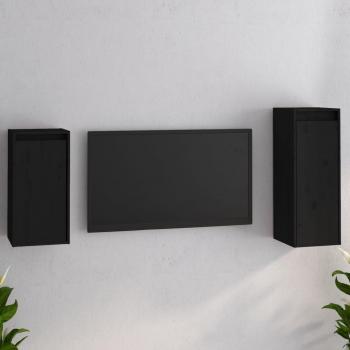 Estantería Televisor Pino Negro VidaXL