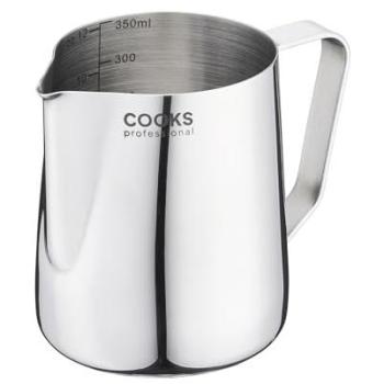 Professional 350 ml Milk Steaming Jug – Stainless Steel, Silver
