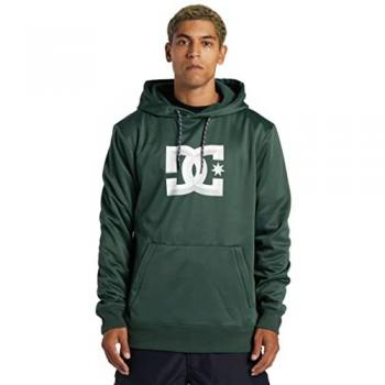 Felpa con cappuccio tecnica da uomo DC Shoes Snowstar verde scuro/bianco