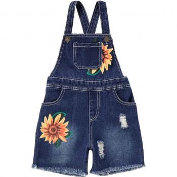 Mini Sunshine Denim Shorts Set for Children