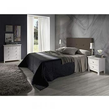 Tête de lit Judith 160x55 Chocolat, capitonnée Cuir synthétique