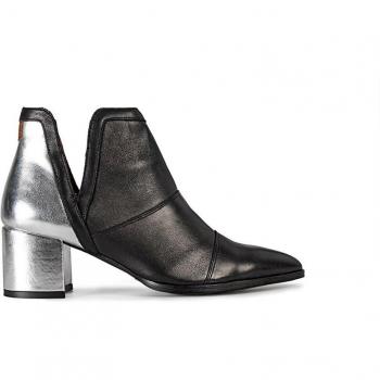 Botines de Mujer Popa con Tacón Laminado y Diseño Especial