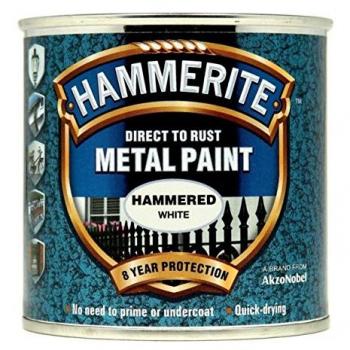 Hammerite Hammered Finish Metal Paint White 250ml