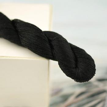 Hilo de seda para bordado a mano, 100% seda, 400m, gris, 7 colores puros, 1 Uds