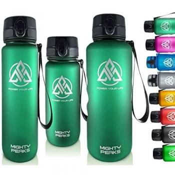 Mighty Peaks 1 l Tritan-Wasserflasche für Kinder – Fruchteinsatz