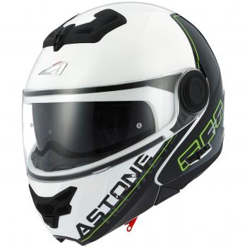 RT 800 Linetek Helm Astone – Motorroller, Grün/Weiß, L