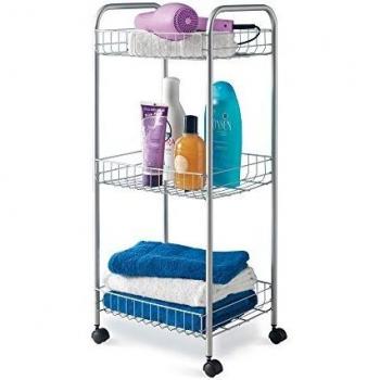 Carro de Almacén Metaltex Montreal Gris, 3 Pisos, 85×34×34 cm