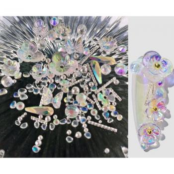 Irridescent 3D Flower Nail Art Fillings