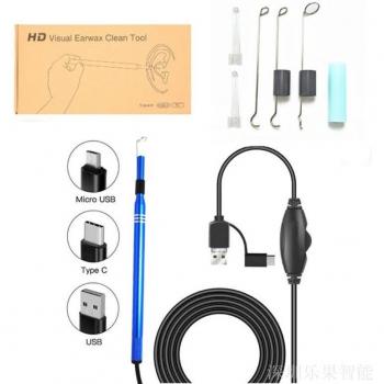 Trompe d'écoute 3 en 1 : nettoyeur, cuillère et visuel USB