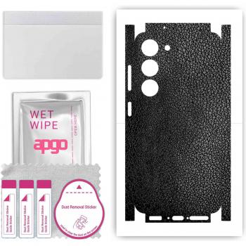 Apgo Black Leather Skin for Samsung Galaxy S23+ Plus