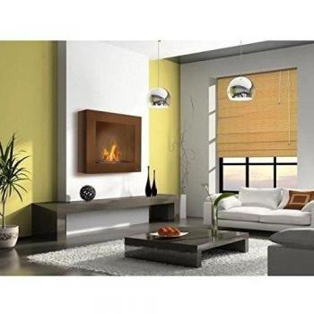 Biochimenea de pared color marrón Bestbio-M Purline