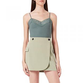 Only Onlmaia Skirt Corta “Sea Green” con Estilo Botones