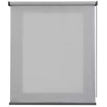Estor enrollable traslúcido con cadeneta en aluminio gris claro
