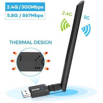 RoteK PC Desktop Laptop Wireless USB Adapter