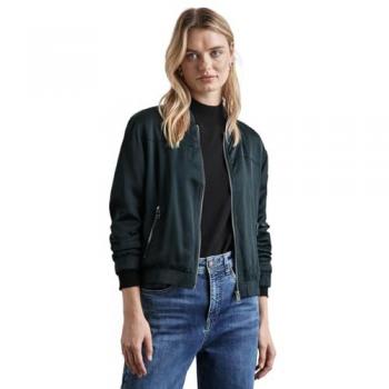 Cazadora de raso para mujer Street One color verde caza