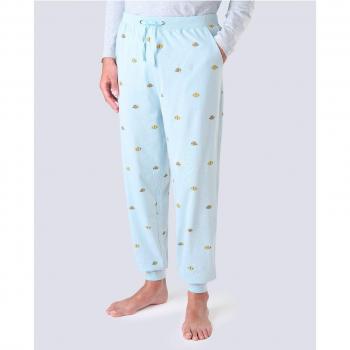 Camisa Nocturna Grises: Pantalón de Pijama Longitud Total