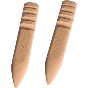 2PCS Leather Craft Edge Burnishing Tools