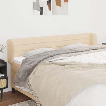 VidaXL Cabecero de tela color crema 183x23x78/88 cm