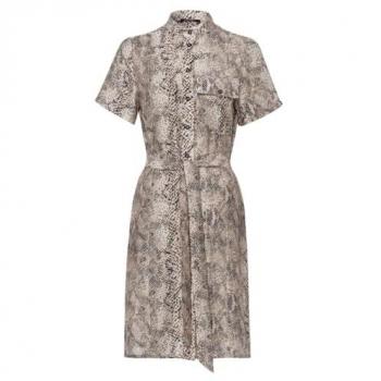 MARC AUREL Hemdblusenkleid in Creme