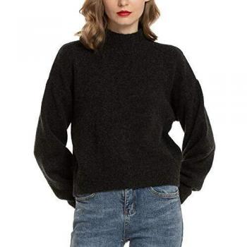 Dunkelgrauer Strickpulli Woolen Bloom – Oberteil XS
