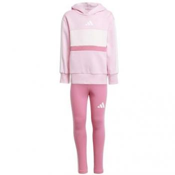 Manchester United x Adidas Tiberio 3‑Stripe Fleece Set – Pink (6–7 yrs)