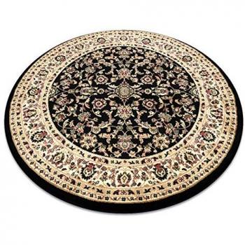 Round Black Rug 200 cm
