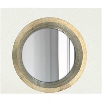 Specchio “Legno Classico” Ø 32 cm con bordo in legno