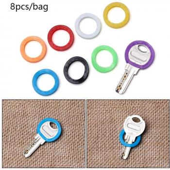 Porte-clé en silicone pour rangement 8 pièces