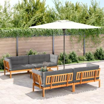 Garden Pallet Sofa Set 5 Pieces Acacia Wood with Cushions