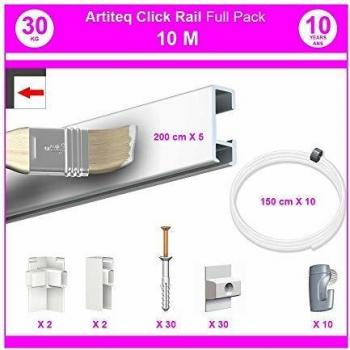 Pack Eco cimaise Click Rail 10 mètres Blanc