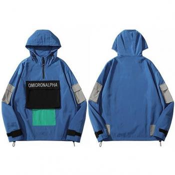 Chaqueta con Cremallera y Bolsillos Estilo Hip Hop