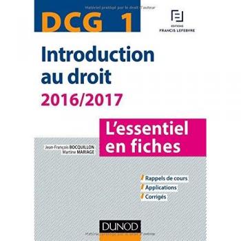 Jean-François Bocquillon Dcg 1 Introduction Au Droit : L'Essentiel En Fiches