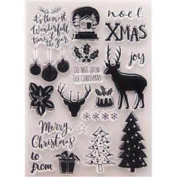 Cerf de Noël en Silicone – Feuilles Décoratives Transparentes
