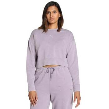 PUMA Sweatshirt DARE TO Relaxed Fit mit Waschung Rundhalsausschnitt Damen XL lila