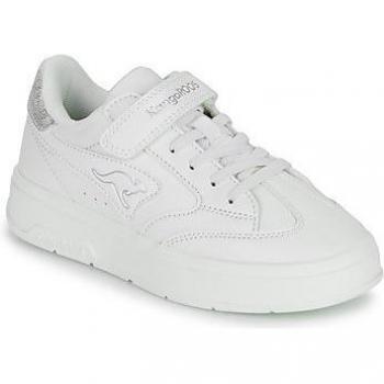 Kangaroos K‑GK Ready EV Kids’ White Training Sneakers (Boys)