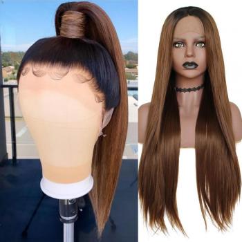 DLME Ombre Brown High-Temperature Fiber Wig