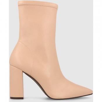 Botines Lodi mujer efecto piel elástico nude