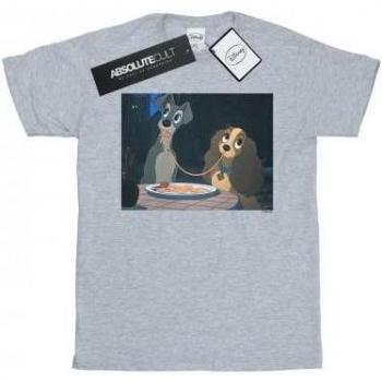 Lady And The Tramp Spaghetti Slurp Boyfriend Tee in Black