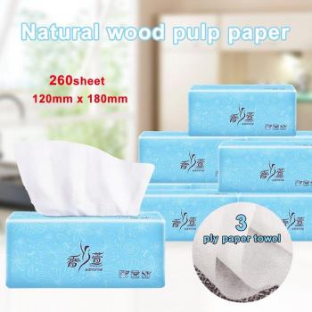 Baño Madera Suave Papel de Seda 260 Hojas 3 Capas